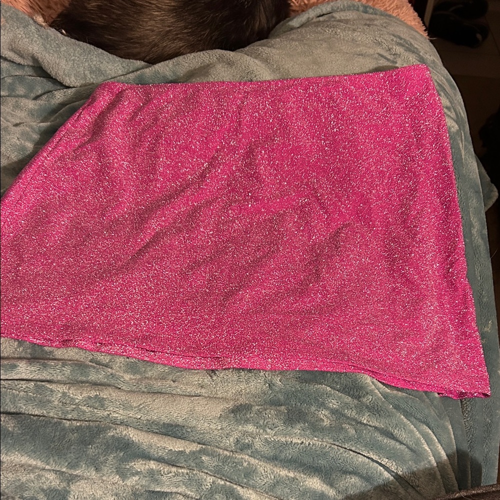 PINK Victoria's Secret Glittery Fuchsia Swim Sarong large skirt cover up